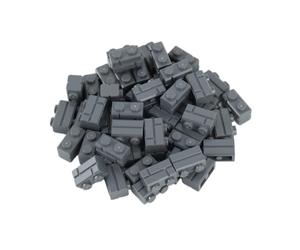 LEGO Parts and Pieces: Dark Gray (Dark Stone Grey) 1x2 Masonry Profile Brick x50