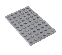 LEGO Parts and Pieces: Dark Gray (Dark Stone Grey) 6x10 (1.8"x3.0") Plate x10
