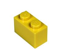 LEGO Parts and Pieces: Yellow (Bright Yellow) 1x2 Brick x100
