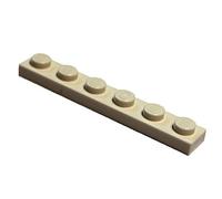 LEGO Pièces et pièces : blanc, 1 x 6 assiettes