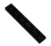 LEGO Pièces et pièces : noir, 1 x 6 assiettes