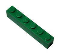 LEGO Pièces et Pièces: Vert 1x6 Brique x50