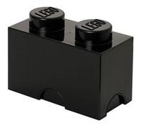 LEGO pierre de rangement 2 plots 25 x 18 cm polypropylène noir Noir