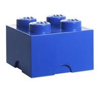 Room Copenhagen Boîte de rangement empilable Brique Lego 4 plots 5,7 l Bleu 25x25x18cm