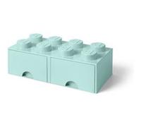 LEGO pierre de rangement à tiroirs 8 tenons 50 x 18 cm PP turquoise Turquoise G