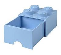 LEGO pierre de rangement avec tiroir 4 clous 25 x 18 cm pp bleu clair Bleu ciel G