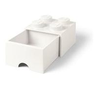 LEGO pierre de rangement avec tiroir 4 plots 25 x 17 cm polypropylène blanc Blanc G