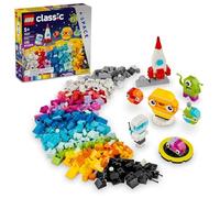 LEGO Planètes spatiales classiques créatives - Système solaire à construire avec extraterrestre, jouet fusée et briques phosphorescentes - Cadeau pour enfants, garçons et filles de 5 ans et plus,