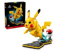 LEGO Pokémon Pikachu et Poké Ball - Set de Construction Adulte - Maquette de Figurine Anime Articulée & Présentoir Dynamique - Décoration Chambre ou Bureau DIY - Idée de Cadeau Gaming Collector 72152