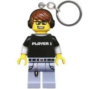 IQ Porte-clés lumineux LEGO mini-figurine Guy de jeu vidéo KE217H 7,6 cm Blanc L