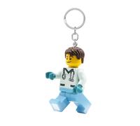 LEGO Porte-clés lumineux Minifigures - Infirmière - Figurine de 7,6 cm (KE194H), Blanc/jardin opulent, Large - 7,6 cm de hauteur