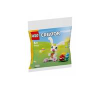 LEGO Saisonnier 30668 Lapin de Paques Blanc et oeufs colores - Decoration, scene - Set Polybag Creator + carte animaux