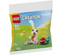 Lego saisonnier 30668 lapin de paques blanc et oeufs colores - decoration scene - set polybag creator + carte animaux Blanc