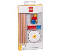 IQ Set de papeterie avec minifigure – 4 crayons, 1 topper, 1 taille-crayon, 1 gomme