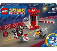 LEGO Sonic The Hedgehog Shadow The Hedgehog Escape, Motorbike Toy for Kids, Boys & Girls Aged 8 Plus with Buildable Lab, Badnik Rhinobot & Clucky Video Game Character Figures, Gifts for Gamers 76995