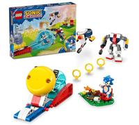 LEGO Jouet 77001 Conflit au feu de camp de Sonic – 4 pers., anneaux dorés, émeraude, dès 7 ans