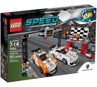 Lego speed champions - 75912 - jeu de construction - la ligne d'arrivée de la porsche 911 gt