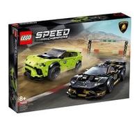 LEGO 76899 Speed Champions Lamborghini Urus St-X & Lamborghini Huracán Super Trofeo Evo, Jouet Voiture de Course Enfants