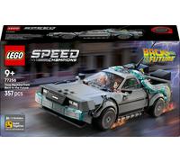 LEGO Speed Champions La Machine à Remonter Le Temps de Retour vers Le Futur - Jouet Voiture - Maquette avec Minifigurines de Doc Brown & Marty McFly - Cadeau pour Garçon, Fille & Fans dès 9 Ans 77256