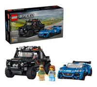 LEGO Speed Champions La Jaguar Project 7 et Le Land Rover Defender - Jeu de Construction - Maquette STEM - 2 Voitures Jouets & 2 Minifigurines de Pilotes - Cadeau d'anniversaire Garçon 10 Ans 77264