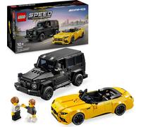 LEGO Speed Champions Mercedes-AMG G 63 & Mercedes-AMG SL 63, set de construction avec 2 voitures-jouets et 2 mini-figurines de pilotes, cadeau pour garçons et filles 76924