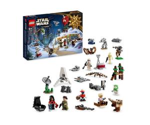LEGO Star Wars 75366 Le Calendrier de l'Avent 2023, avec 24 Cadeaux de Nöel dont 9 Personnages, 10 Jouets de Véhicules