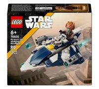 LEGO Star Wars 75400 The Clone Wars Microfighter Chasseur Jedi de Plo Koon - Jouet avec 2 Fusils à Tenons - Minifigurine avec Sabre Laser - Cadeau pour Garçon dès 6 Ans & Fans de La Guerre des Clones
