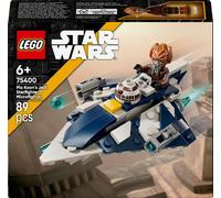 LEGO Star Wars 75400 The Clone Wars Microfighter Chasseur Jedi de Plo Koon - Jouet avec 2 Fusils à Tenons - Minifigurine avec Sabre Laser - Cadeau pour Garçon dès 6 Ans & Fans de La Guerre des Clones