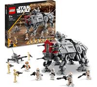 LEGO Star Wars AT-TE machine à marcher, jouet d'enfant à construire, cadeau pour enfant de 9 ans avec le Commandant Cody, trois artilleurs du 212ème bataillon clone et 3 droïdes de combat, 75337