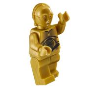 LEGO Star Wars C-3PO Droïde - SW161 Or nacré avec Aiguilles en Or Clair nacré