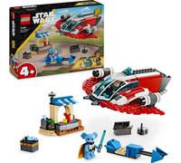LEGO Star Wars Crimson Hawk, série de jouets pour enfants Young Jedi Adventures, vaisseau spatial, bolide et 3 personnages, ensemble pour enfants de 4 ans, cadeaux pour garçons et filles 75384