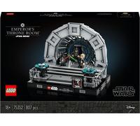 LEGO Star Wars Diorama : Salle du trône de l'empereur, 40ème anniversaire de 'Star Wars : Le retour du Jedi', duel au sabre laser, set de collection adulte, idée cadeau, 75352