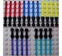 LEGO Star Wars - Épée Laser avec Manche Noir (20 unités, 5 Couleurs)