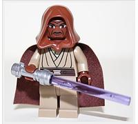 LEGO STAR WARS - JEDI Mace Windu marron + bouchon + cape + violet sabre laser