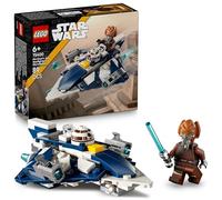 LEGO Star Wars 75400 The Clone Wars Microfighter Chasseur Jedi de Plo Koon - Jouet avec 2 Fusils à Tenons - Minifigurine avec Sabre Laser - Cadeau pour Garçon dès 6 Ans & Fans de La Guerre des Clones