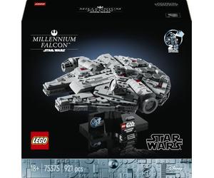 LEGO Star Wars Millennium Falcon 75375 | Set pour adulte, vaisseau spatial collector, présentoir et plaque descriptive pour déco de bureau, idée cadeau, 921 pièces