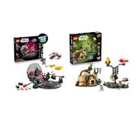 LEGO Star Wars Pack Smart Play : Set Tout-en-Un Duel dans la Salle du Trône et Chasseur A-Wing 75427 & Set Compatible La Hutte de Yoda et l’Entraînement Jedi 75422 - Jeu Interactif pour Enfant 9 Ans