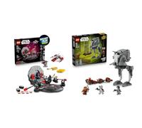 LEGO Star Wars Pack SMART Play : Set Tout-en-Un Duel dans la Salle du Trône et Chasseur A-Wing 75427 & Set Compatible L’Attaque du AT-ST sur Endor 75424 - Jeu Interactif - Cadeau Garçon ou Fille 9 ans