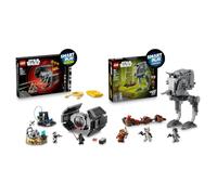 LEGO Star Wars Pack Smart Play : Set Tout-en-Un Le TIE Fighter de Dark Vador 75421 & Set Compatible L’Attaque du AT-St sur Endor 75424 - Jeu Interactif - Cadeau pour Garçon ou Fille dès 8 Ans
