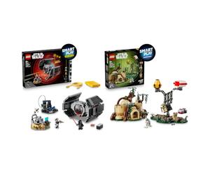 LEGO Star Wars Pack Smart Play : Set Tout-en-Un Le TIE Fighter de Dark Vador 75421 & Set Compatible La Hutte de Yoda et l’Entraînement Jedi 75422 - Jeu Interactif - Cadeau pour Garçon ou Fille 8 Ans