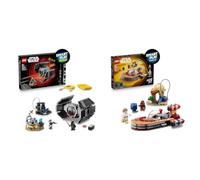 LEGO Star Wars Pack Smart Play : Set Tout-en-Un Le TIE Fighter de Dark Vador 75421 & Set Compatible Le Landspeeder de Luke 75420 - Jeu Interactif - Cadeau pour Garçon ou Fille dès 6 Ans