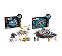 LEGO Star Wars Pack SMART Play : Set Tout-en-Un Le X-Wing Red Five de Luke 75423 & Set Compatible Faucon Millenium 75426 - Jeu Interactif - Cadeau pour Garçon ou Fille dès 9 ans