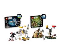 LEGO Star Wars Pack SMART Play : Set Tout-en-Un Le X-Wing Red Five de Luke 75423 & Set Compatible La Hutte de Yoda et l’Entraînement Jedi 75422 - Jeu Interactif - Cadeau pour Garçon ou Fille dès 8 ans