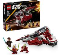 LEGO Star Wars : The Clone Wars Ahsoka's Jedi Interceptor, set pour 8 ans, jouet de construction pour enfant avec 2 minifigures et une figurine de droïde, idée cadeau pour garçon et fille, 75401
