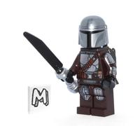 LEGO Star Wars The Mandalorian (Din Djarin / Mando) Minifigure - with Silver Beskar Armor and Cape