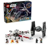 Lego Star Wars TIE Fighter & X-Wing Ensemble de Jouets de Construction - Cadeau de Noël pour garçons et Filles, à partir de 9 Ans - W/4 Figurines Star Wars - 75393