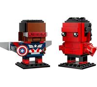 LEGO BrickHeadz 40668 – Figurines Marvel Captain America et Hulk – Rouge