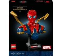 LEGO | Marvel Buste d’Iron Spider-Man - Set de Construction & Maquette à Exposer pour Adulte - Bras Mobiles, Tête Rotative & Minifigurine de Super-Héros - Cadeau Collector pour Fans des Avengers 76326