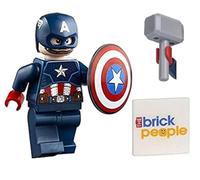 LEGO Super-héros : Captain America Mini figurine avec bouclier et Mjolnir