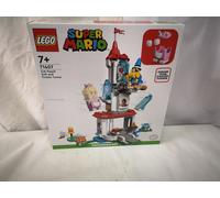 LEGO 71407 Super Mario Ensemble d’Extension La Tour Gelée et le Costume de Peach Chat, Figurine Toad, Jouet Château, Enfants 8 Ans